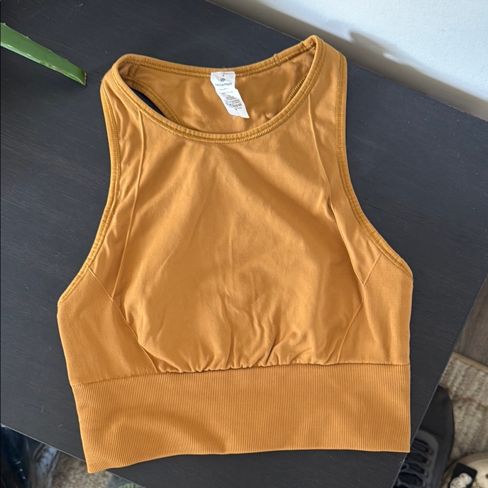 Lululemon Mustard Yellow Crop Top